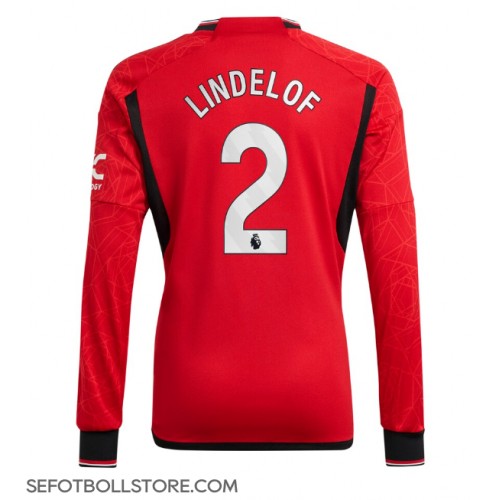 Manchester United Victor Lindelof #2 Replika Hemmatröja 2023-24 Långärmad